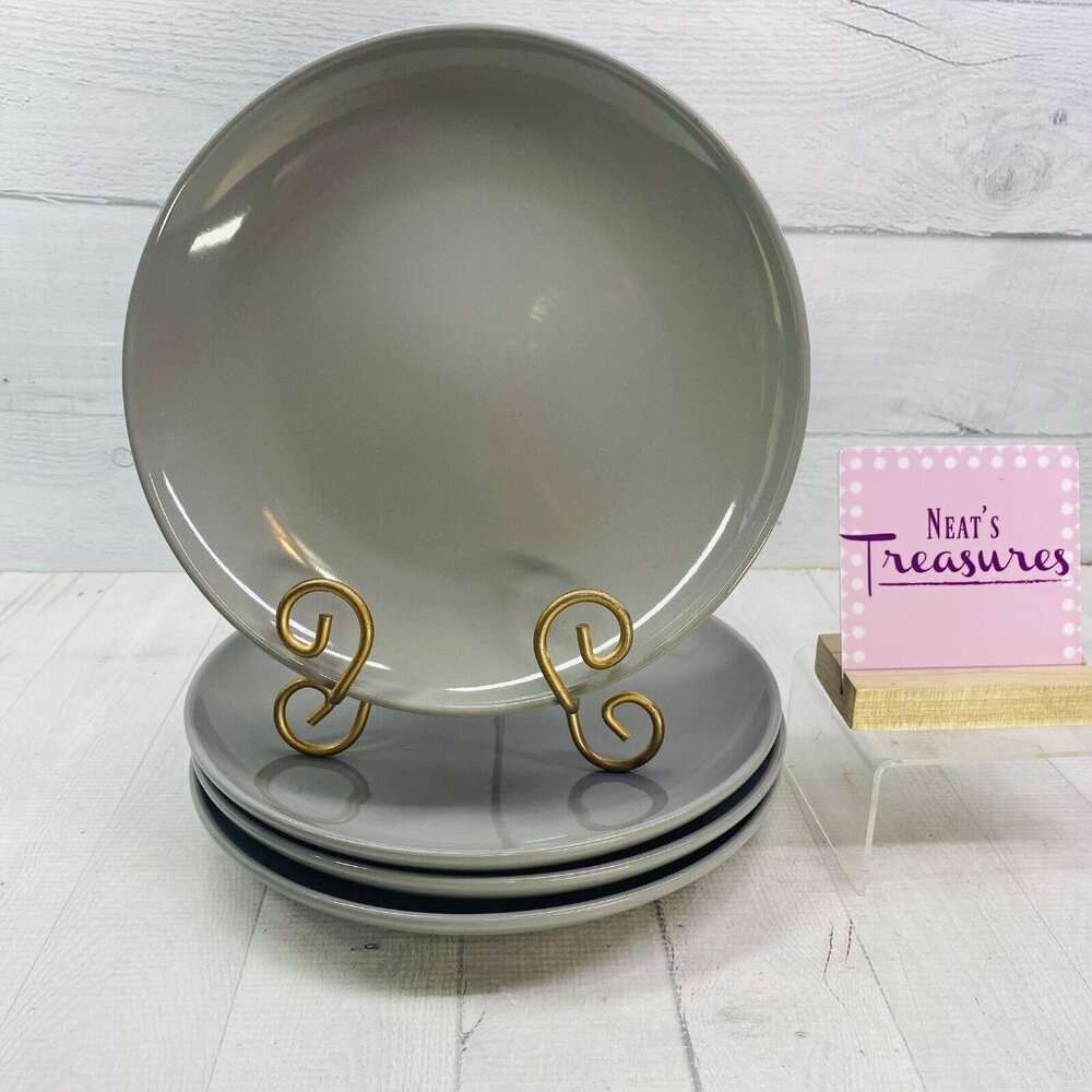 Project 62 Target AVESTA Glossy Gray Stoneware Smooth Coupe Dinner Plates Set 4